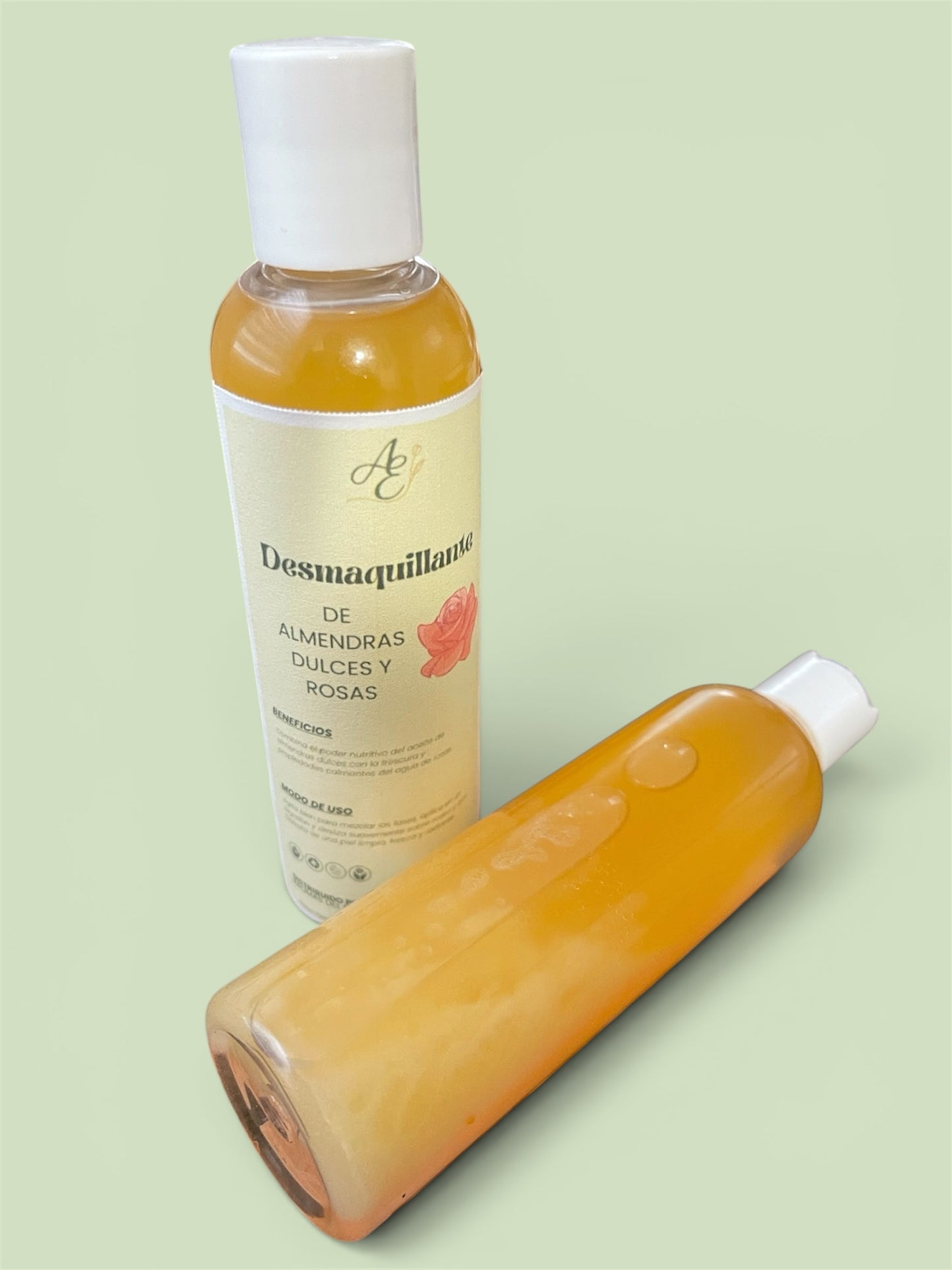 Desmaquillante de almendras dulces y agua de rosas