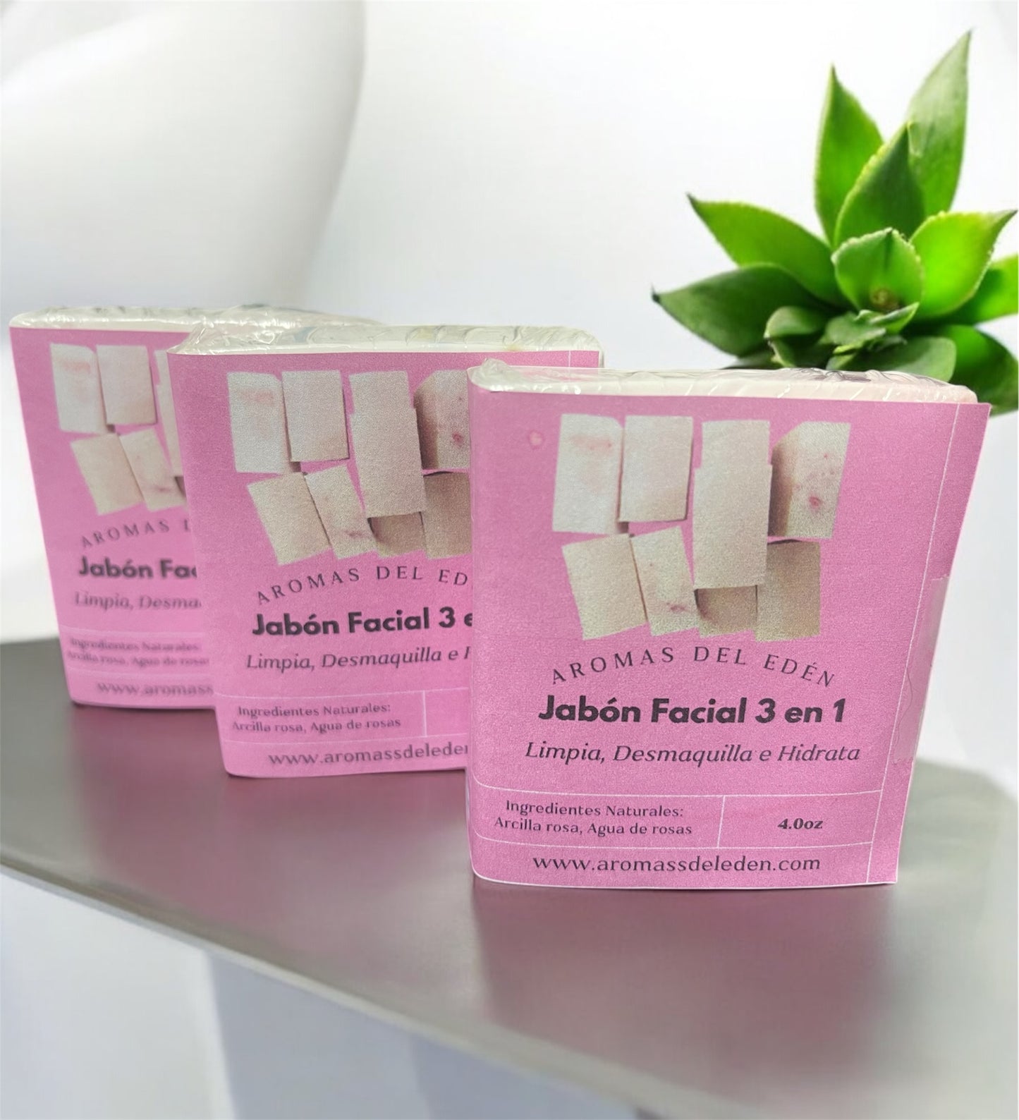 Jabón Facial 3 en 1- Limpia, Desmaquilla e Hidrata