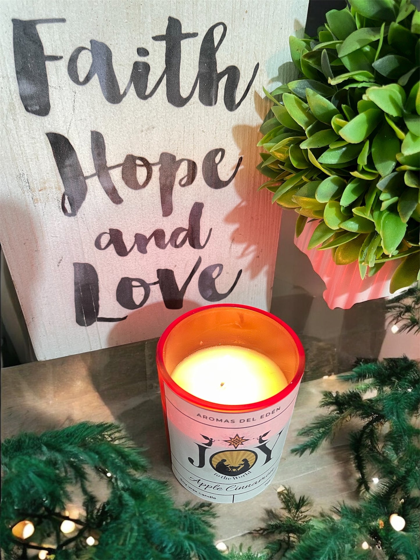 Joy to the World – Vela Artesanal de Apple Cinnamon