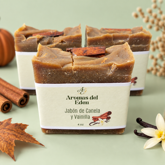 Jabón Artesanal de canela y vainilla