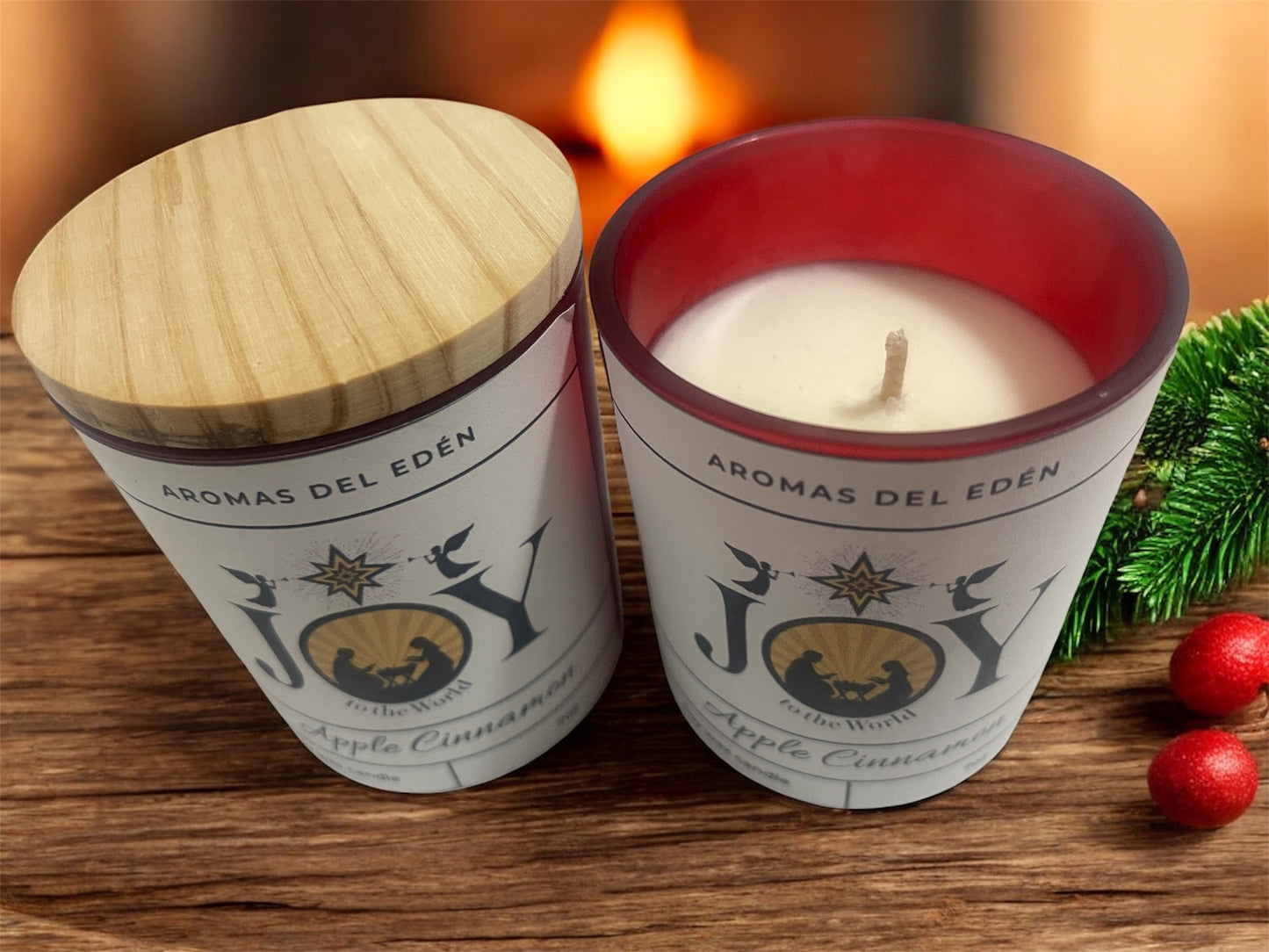Joy to the World – Vela Artesanal de Apple Cinnamon