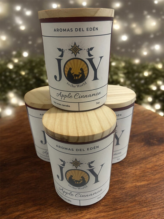 Joy to the World – Vela Artesanal de Apple Cinnamon