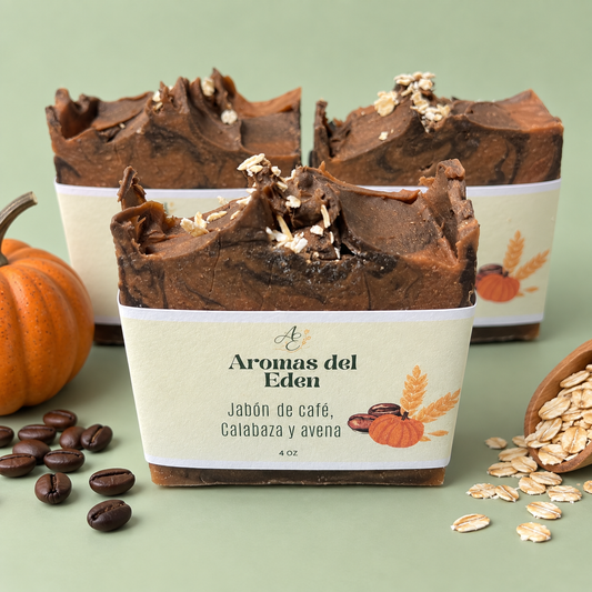 Jabón Artesanal de Café, calabaza y avena