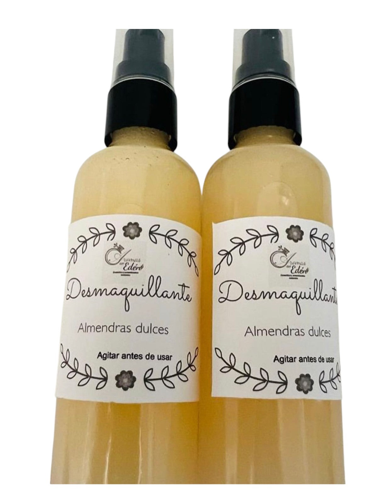 Desmquillante de almendras dulces y agua de rosas