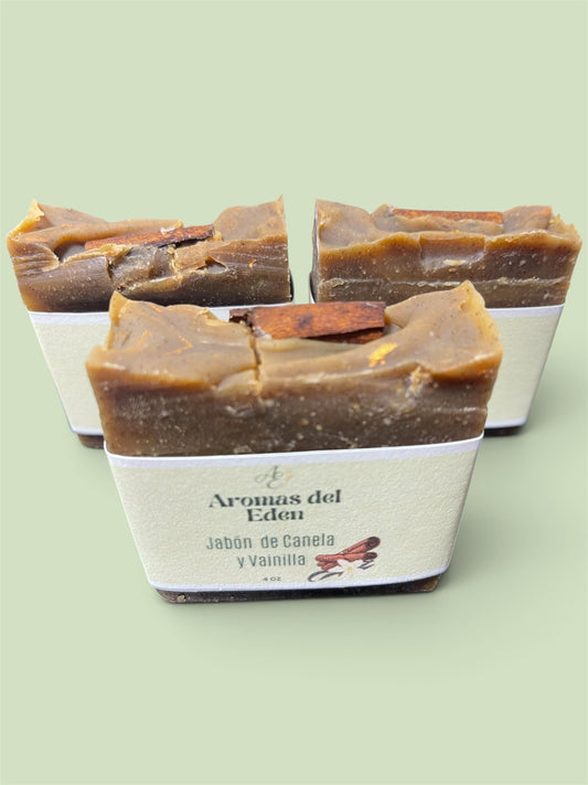 Jabón Artesanal de canela y vainilla