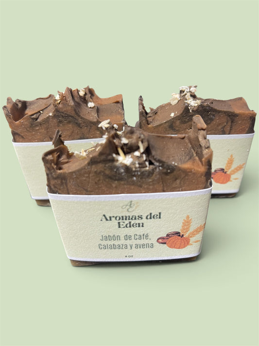 Jabón Artesanal de Café, calabaza y avena